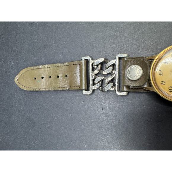 1973 Timex Viscount Men\'s Automatic WR Watch 46561 3273 Gold Tone Leather Band main image 4